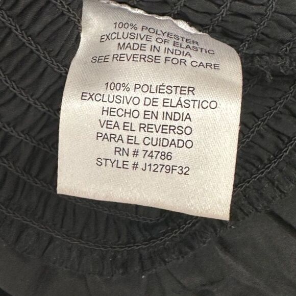 Patrons of Peace Cropped  Black Print Top Size M - Picture 3 of 3